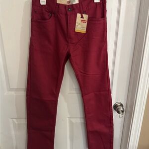 Levi's Men's Slim Jeans in Bold Red